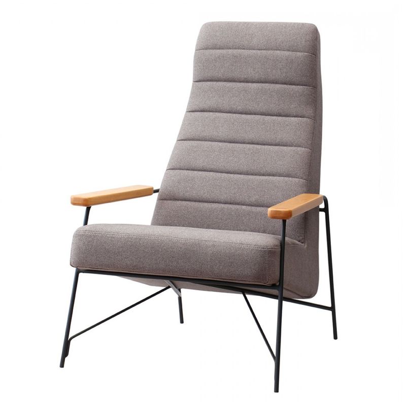 PoltronaSohoAltaAssentoBarkclothDriftwoodcomBaseEpoxiPreta48484