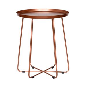 Mesa Apoio Trevo em Aco Carbono cor Cobre 40 cm - 48534