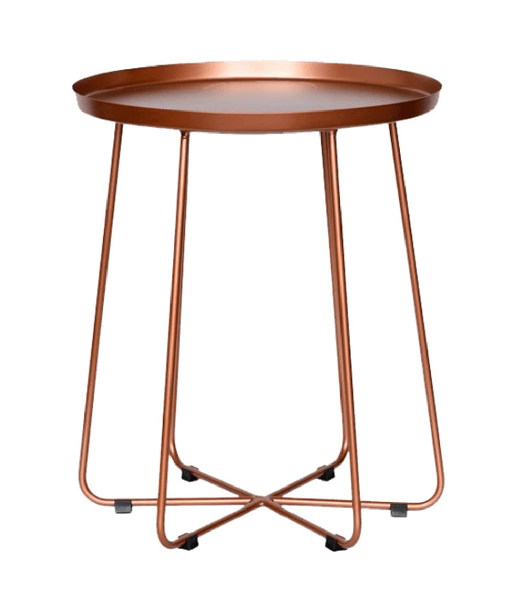 Mesa-Apoio-Trevo-em-Aco-Carbono-cor-Cobre-40-cm--LARG----48534