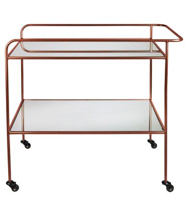Carrinho Bar Delia Aco Cobre Tampos Espelhados 82 cm (LARG) - 48810