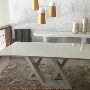 Mesa Jantar Conect Off White Brilhante 272cm - 49780