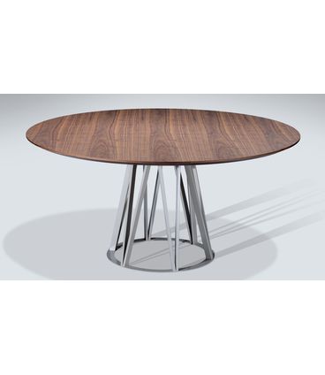 Mesa Jantar Livi Nogueira Soft Touch Base Camurca Acetinado 150cm- 49794