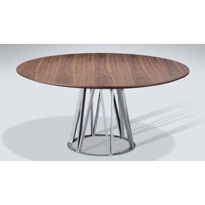 Mesa Jantar Livi Nogueira Soft Touch Base Camurca Acetinado 140cm - 49795