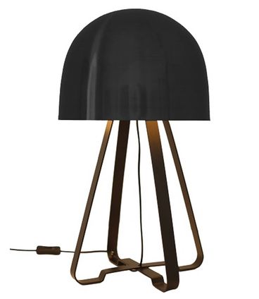 Luminaria de Mesa Toddy Cúpula Preta Base Preto Fosco 55cm - 49760