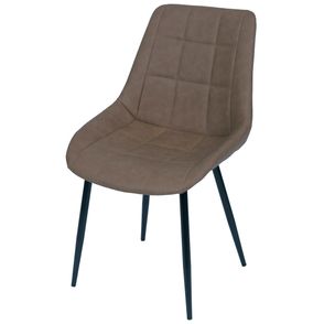 Cadeira Lounge Courino Cafe com Costura Quadriculada - 50019