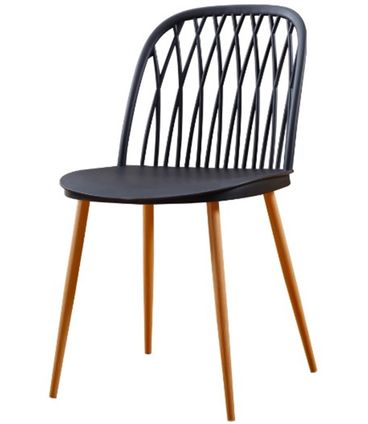 Cadeira Modena Preta Pes Amendoa  - 50059