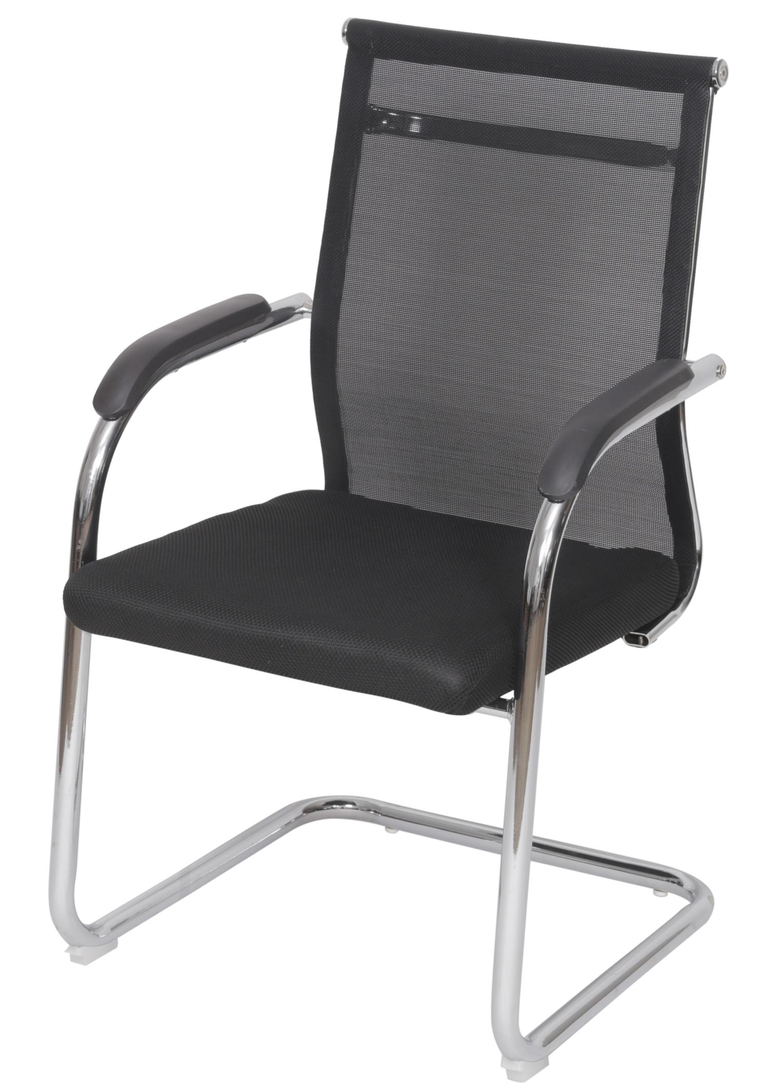 Cadeira-Escritorio-Basic-Fixa-Tela-Preta-com-Base-Cromada---50034