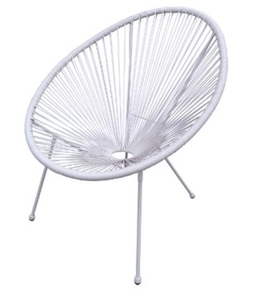 Poltrona Holbox Branca Base Branca -  50126