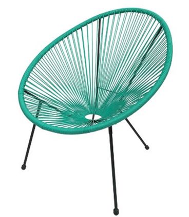 Poltrona Holbox Verde Base Preta - 50135