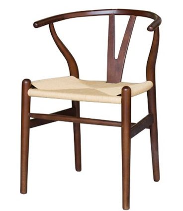 Cadeira Valentina Palha Base Madeira Escura - 11492