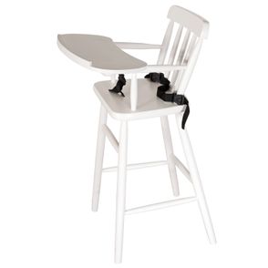 Cadeirão Infantil em Madeira cor Branco Fosco 93cm - 50381