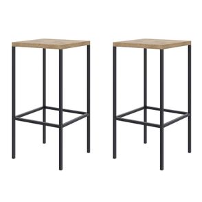 Kit com 2 Banquetas Altas Kea cor Vermont com Base Preto Fosco 70 cm (ALT) - 49524
