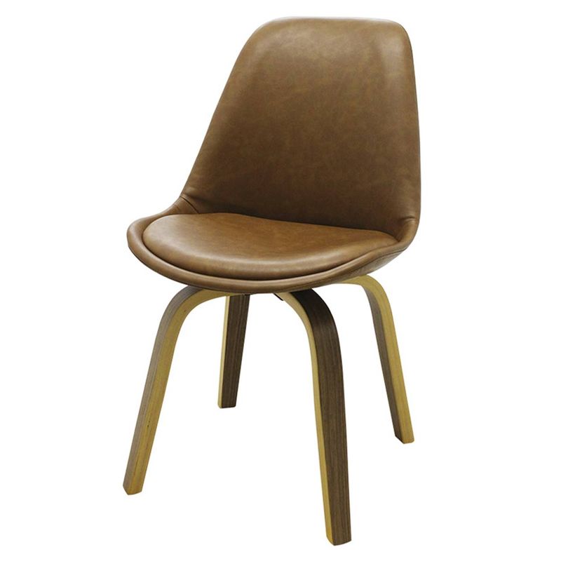 CadeiraLisEamesRevestidaPUMarromBaseMadeiraMescla51147