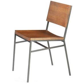 Cadeira Brooklyn cor Rustic Brown com Base Aco Grafite 81cm - 49617