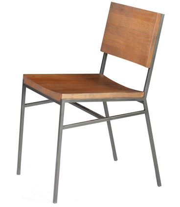 Cadeira Brooklyn cor Rustic Brown com Base Aco Grafite 81cm - 49617