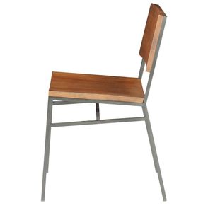 Cadeira Brooklyn cor Rustic Brown com Base Aco Grafite 81cm - 49617