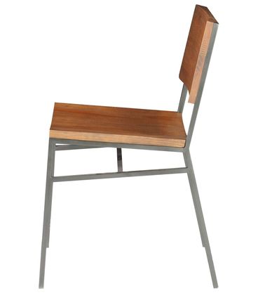 Cadeira Brooklyn cor Rustic Brown com Base Aco Grafite 81cm - 49617