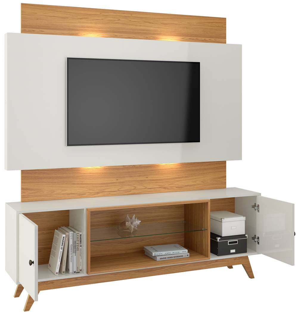 Rack-com-Painel-Munique-com-Led-180-MT-cor-Off-White-com-Freijo-