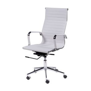 Cadeira Eames Alta Branca Base Cromada - 15121