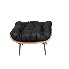 Pufe Costela Courissimo Preto Base de Ferro - 51917