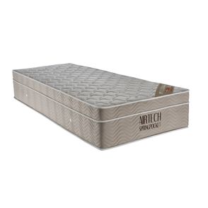 Colchao Airtech Spring Pocket Solteirao 108 cm (LARG) Branco com Lateral Bege - 51988