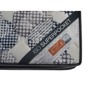 Colchao Iso Superpocket Solteiro 78 cm (LARG) Preto e Azul - 52012