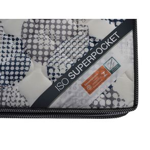 Colchao Iso Superpocket Viuva 128 cm (LARG) Preto e Azul - 52014