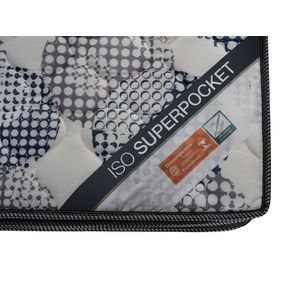 Colchao Iso Superpocket Solteirao 108 cm (LARG) Preto e Azul - 52016