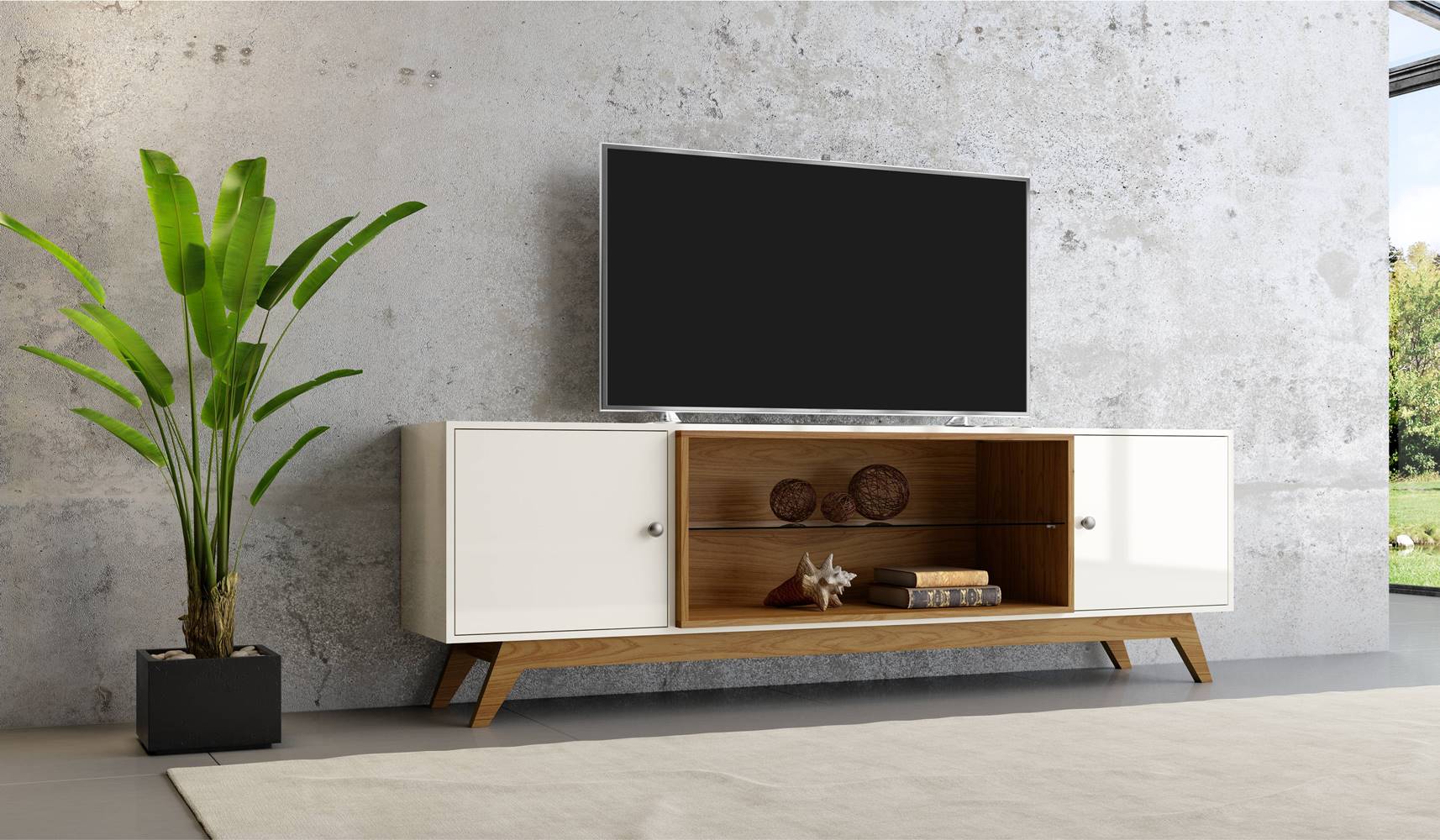 Rack-Retro-Viena-180-MT-cor-Off-White-com-Freijo
