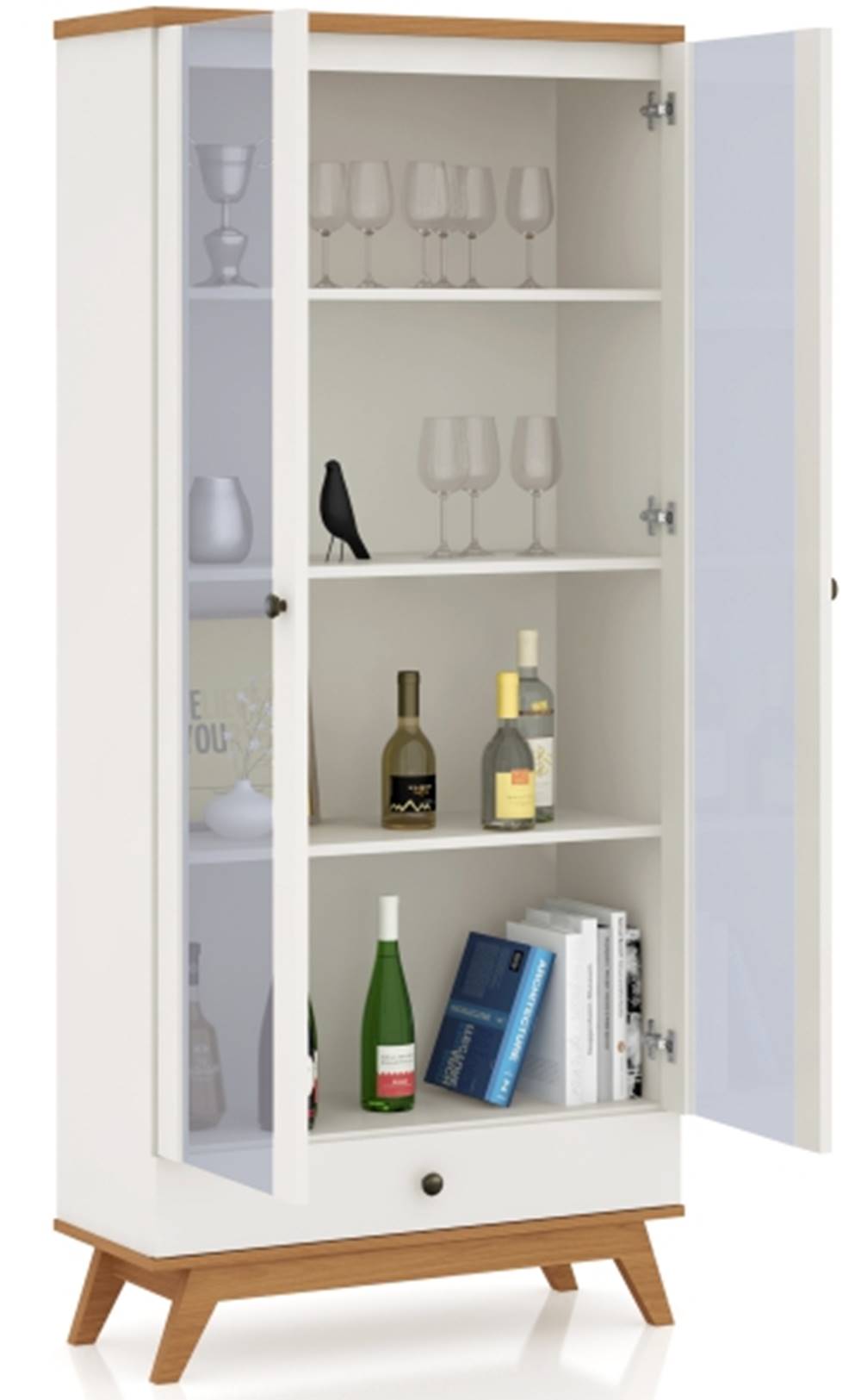 Estante-Retro-Joia-com-1-Gaveta-Porta-de-Vidro-cor-Off-White---47477-DECORADO