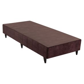 Base de Cama Box Light Camurca Marrom Solteiro 78 cm (LARG) - 52651