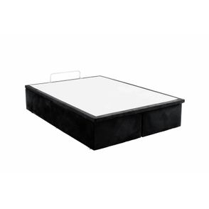 Base de Cama Box Bau Light Camurca Preto Casal 138 cm (LARG) - 52672