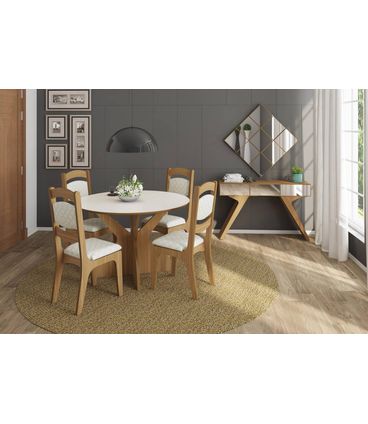 Quadro Espelho Block Pequeno 75cm (LARG) cor Freijo - 39595