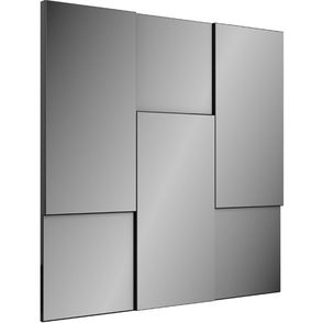 Quadro Espelho Escala Pequeno 90cm (LARG) cor Preto Brilho - 52889