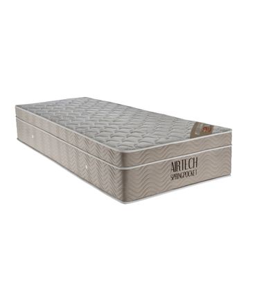 Conjunto Box Airtech Spring Pocket Solteiro 78 cm (LARG) Base Camurca - 52777