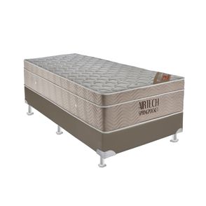 Conjunto Box Airtech Spring Pocket Solteiro 78 cm (LARG) Base Courino - 52836