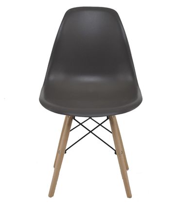 Cadeira Eames Eiffel Polipropileno Cinza Base Madeira - 44160
