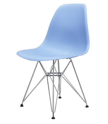 Cadeira Eames Eiffel PP Azul Bali Base Cromada - 38583