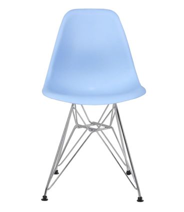 Cadeira Eames Eiffel PP Azul Bali Base Cromada - 38583