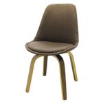 CadeiraLisEamesRevestidaTecidoMarromBaseMadeiraMescla53304