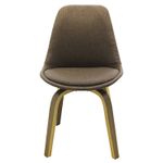 CadeiraLisEamesRevestidaTecidoMarromBaseMadeiraMescla53304