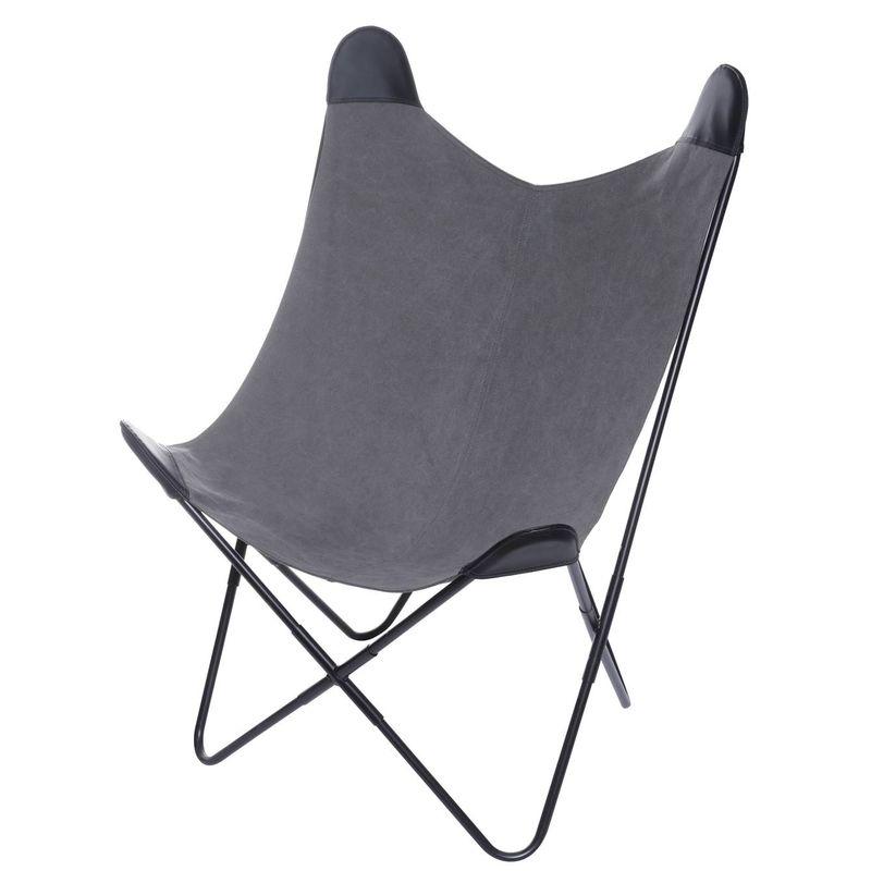 PoltronaButterflyEstruturaemFerrocomAssentoemCanvacorCinza53527