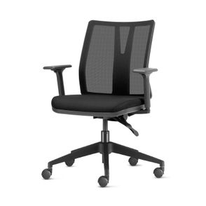 Cadeira Addit Assento Crepe Preto com Base Piramidal em Nylon - 54103