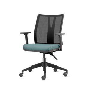 Cadeira Addit Assento Crepe Verde Agua com Base Piramidal em Nylon - 54112