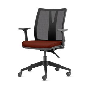 Cadeira Addit Assento Crepe Vermelho Rubi com Base Piramidal em Nylon - 54118