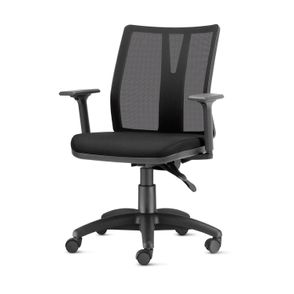 Cadeira Addit Assento Crepe Preto com Base Arcada em Nylon - 54122