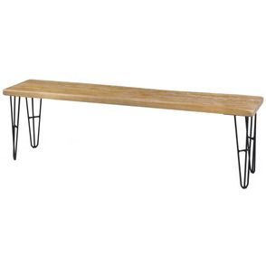 Banco Bronx Live Edge Driftwood com Base Grafite 140cm  - 49061