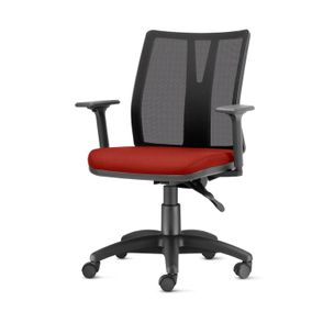 Cadeira Addit Assento Crepe Vermelho Bordo com Base Arcada em Nylon (Site) - 54182