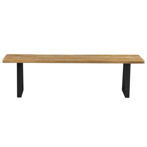 Banco Boston Live Edge Driftwood com Base Aco Grafite 220cm - 54214