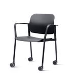 CadeiraLeafcomBracosBaseRodizioPreta54261